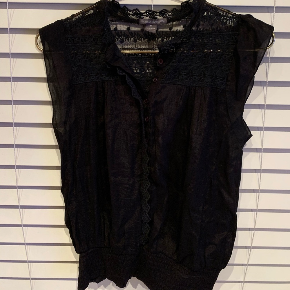 Black Lace Blouse